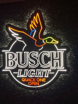 Busch light ducks unlimited neon sign