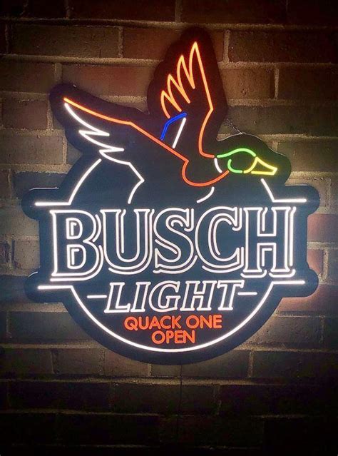 Busch light for the farmers neon sign