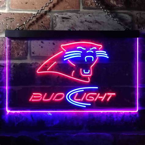 Carolina panthers bud light neon sign