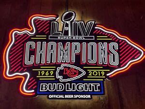 Chiefs super bowl neon sign bud light