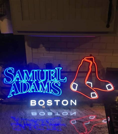 Sam adams red sox neon sign
