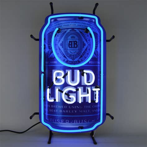 Bud light can neon sign