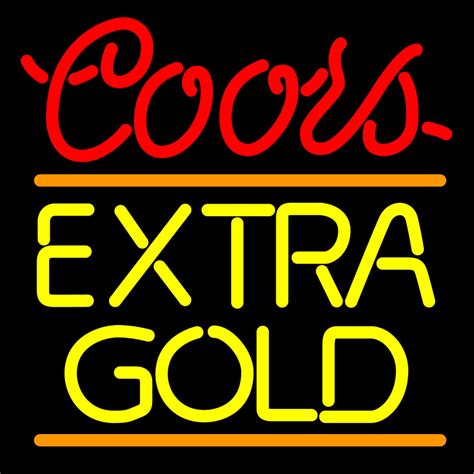 Coors extra gold neon sign