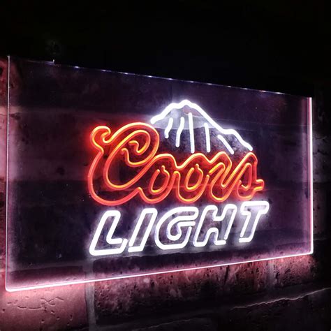 Coors light lighted beer sign