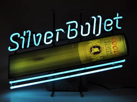Coors light silver bullet neon sign
