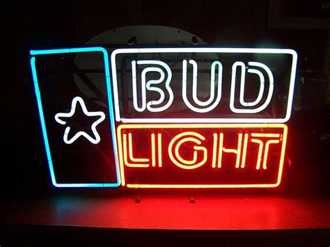 Texas bud light neon sign