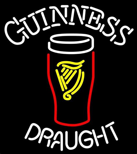 Guinness draught neon sign