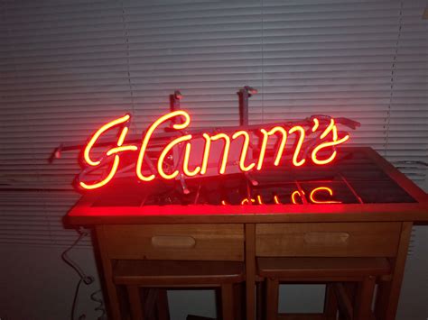 Hamms beer neon sign