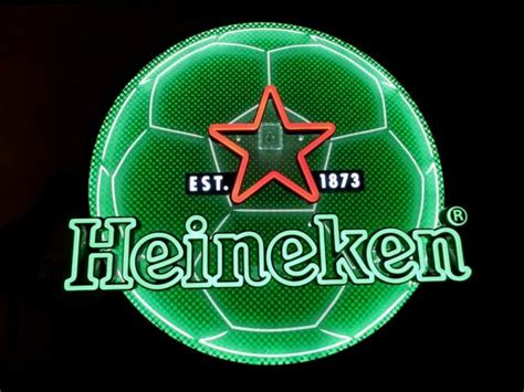 Heineken soccer ball neon sign