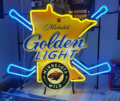 Mich golden light neon sign