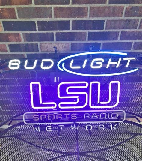 Lsu bud light neon sign