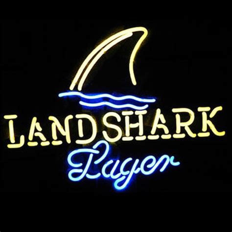 Landshark beer neon sign