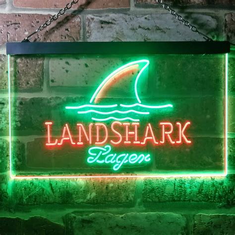 Landshark guitar neon sign