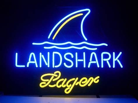 Landshark neon beer sign