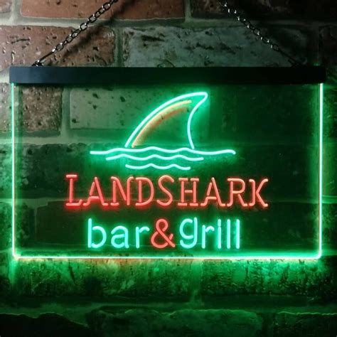 Landshark surfboard neon sign