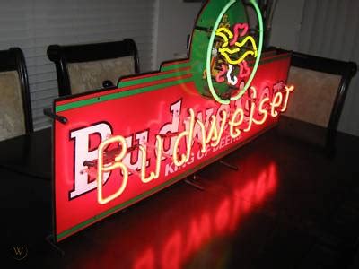 Large budweiser neon sign
