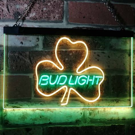 Bud light shamrock neon sign