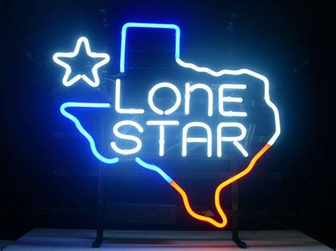 Lone star light neon sign