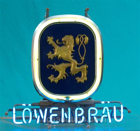 Lowenbrau neon beer sign