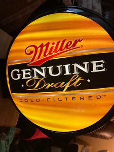 Miller genuine draft bar light