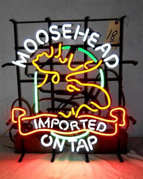 Moosehead neon beer sign