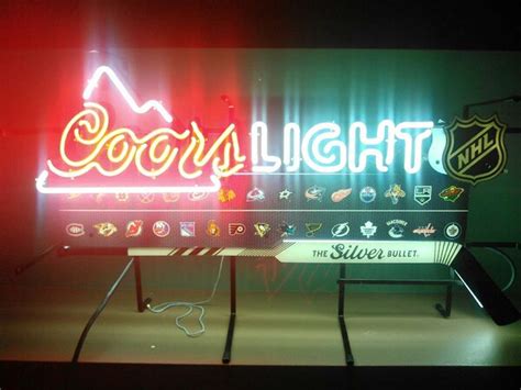 Coors light nhl neon sign