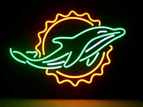 Miami dolphins neon beer sign