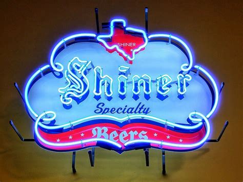 Shiner bock neon beer signs