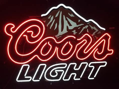 Neon coors light beer sign