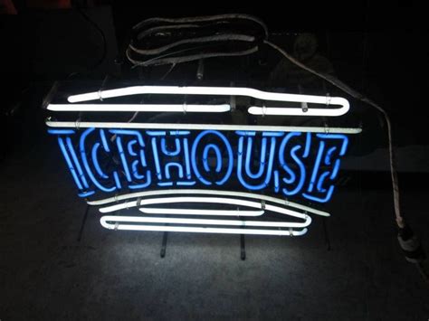 Ice house neon beer sign