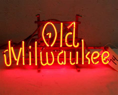 Old Milwaukee Neon Sign, Custom Neon Sign, Neon Letters For Business ...