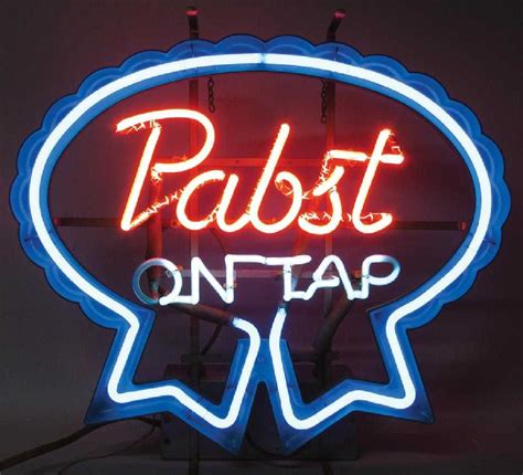 Old pabst blue ribbon neon sign