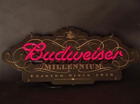 Budweiser millennium neon sign