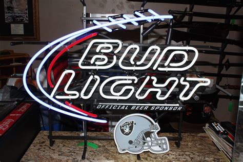 Bud light raiders neon sign
