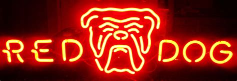 Red dog neon sign