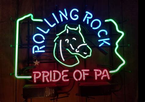Rolling rock neon light