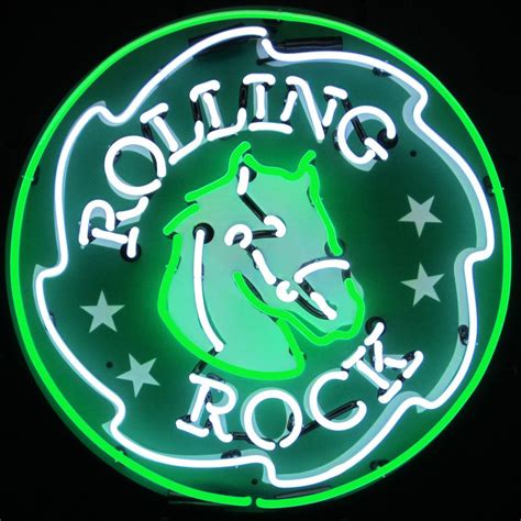 Rolling rock 33 neon sign