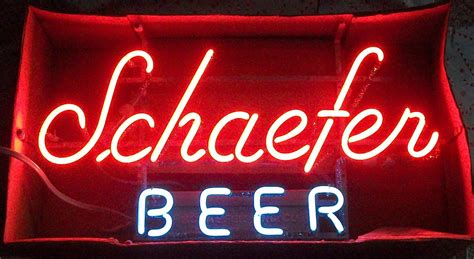 Schaefer beer neon sign