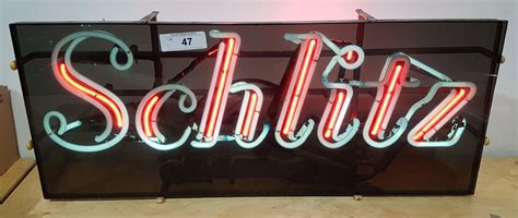 Schlitz neon sign