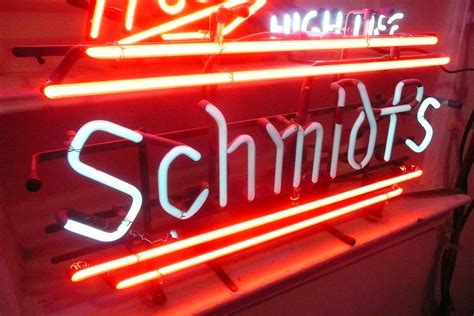 Schmidt beer neon sign