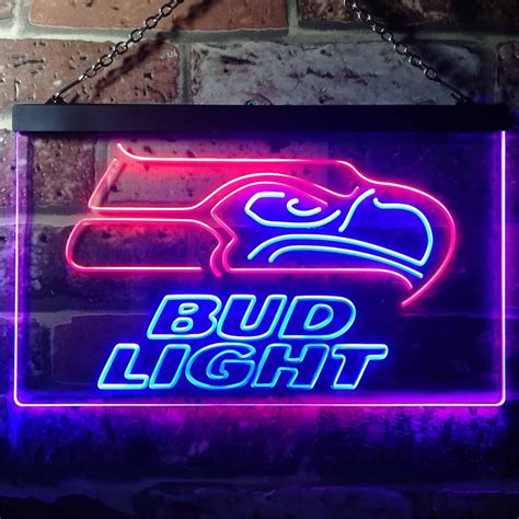 Seahawks bud light neon sign