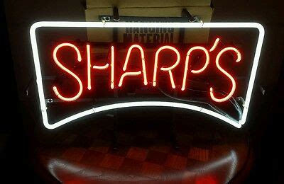 Sharps neon beer sign