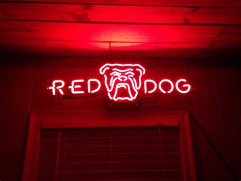 Red dog beer sign for sale