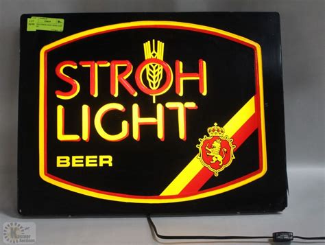 Stroh's beer light up sign