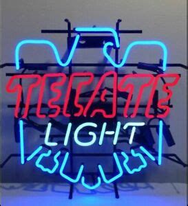 Tecate light neon sign