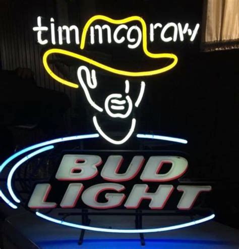 Tim mcgraw bud light neon sign