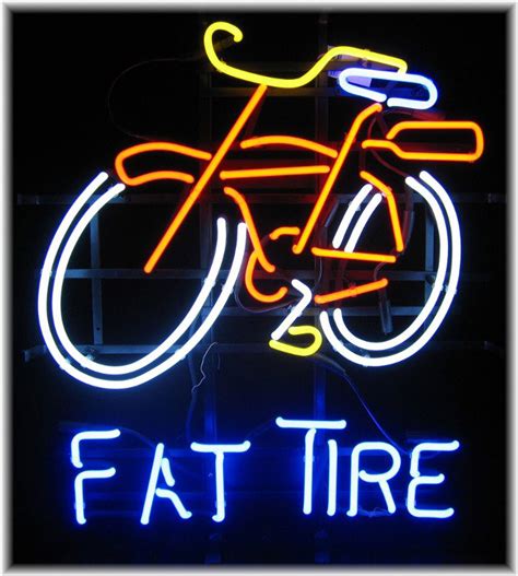 Fat tire beer neon sign