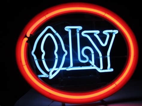 Oly neon beer sign