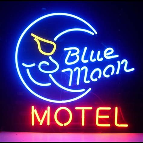 Vintage blue moon neon sign
