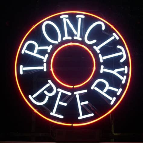 Iron city neon sign